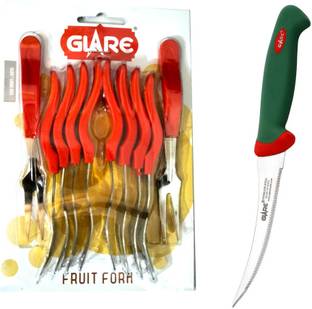Glare Fruit Forks GA-301 & Tomato Knife GA-104 Stainless Steel Cutlery Set