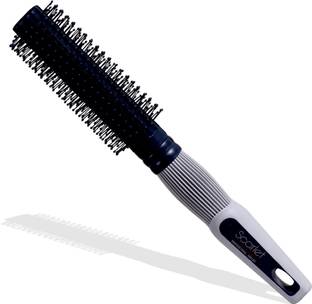 Scarlet Line Professional Medium Round Hair Brush for Men n Women, Navy Blue n Silver