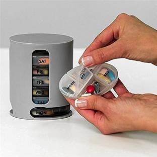 SHUANG YOU Pill Organizer 4 Compartments Organize Medicine and Vitamins Pill Dispenser Medicine Dispenser