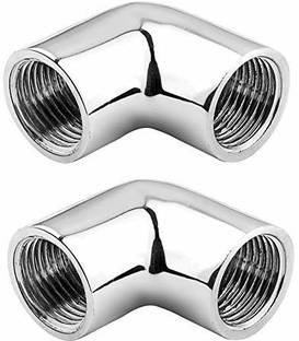 VicTac 1/2-Inch Brass Chrome Plated 90 Degree Elbow with Dual Internal Thread 2 pcs 1-Way 90 Degree Elbow Pipe Joint