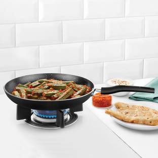 BOROSIL Granito Non-Stick Aluminium Deep Fry Pan with Handle Fry Pan 20 cm diameter 2 L capacity