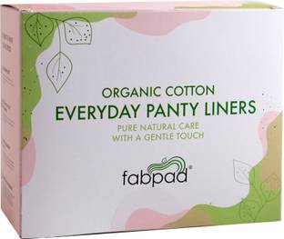 FabPad Organic Cotton Ultra Thin Biodegradable Rash Free Panty Liners (Pack of 80) Pantyliner