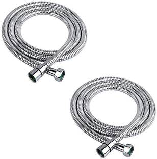 Bathberry Stainless Steel Flexible Shower Tube Chrome Finished (1 Meter) (Pack of 2 ) Pipe 0