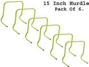 HACKERX Agility Hurdle 15 inch Set of 6 pcs | Football Speed Hurdle for Running PVC Speed Hurdles