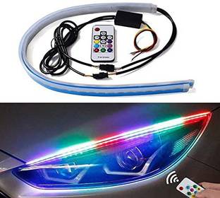 NAKCA 2Pcs Car Daytime Running Light Flowing DRL Multicolor RGB Waterproof Headlight Headlight Car LED (12 V, 12 W)