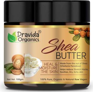 Dravida Organics Shea Butter from Africa, Raw & Unrefined, For Face & Stretch Marks