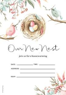 thepapertoys House Warming Invitation Cards, 25 Cards with Envelopes (5*7 inches)-ICHW2 Invitation Card