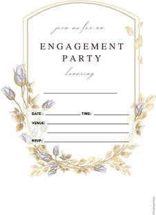 thepapertoys Engagement Invitation Cards , 25 Cards with Envelopes (5*7 inches)-ICE22 Invitation Card