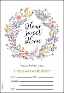 thepapertoys House Warming Invitation Cards , 25 Cards with Envelopes (5*7 inches)-ICHW6 Invitation Card