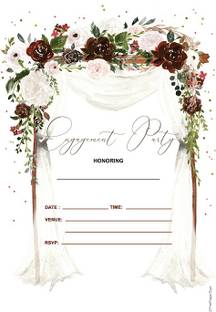 thepapertoys Engagement Invitation Cards , 25 Cards with Envelopes (5*7 inches)-ICE24 Invitation Card