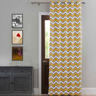 HOMEMONDE 213 cm (7 ft) Cotton Room Darkening Door Curtain Single Curtain