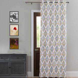 HOMEMONDE 274 cm (9 ft) Cotton Room Darkening Long Door Curtain Single Curtain