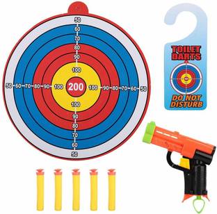 Feeling mall Toilet Target Darts Game Kids Shooting Sports Hunting Practice Games Soft Tip Dart