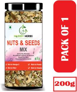 Hobby Herbs Nuts and Seed Mix | Roasted and Salted Seed | Dry Fruit Mix | Mixed Seeds Mixed Seeds