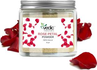 Vedic Naturals Rose Petal Powder Face Pack | 100% Natural | Skin Whitening & Anti Ageing | 50g