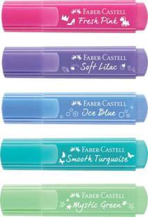 FABER-CASTELL Wallet of Pastel Color Textliner Pastel (Set of 5, Multicolor)
