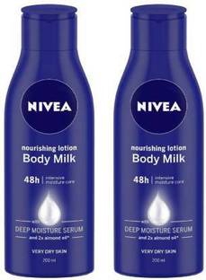 NIVEA NOURISHING BODY MILK LOTION 200 ML X 2