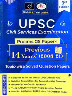 Drishti-Upsc Civil Services Examination Previous 14 Years-Topic Wise Solved Question Paper 2008-21-3rd Edition-English Medium