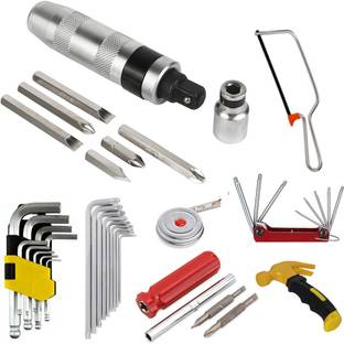 Digital Craft Combo of 8 Essential Item with Impact Screwdriver Set MultiPurpose CRV Portable Impact Screwdriver Set