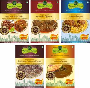 Nawab's Secret Awadhi Combo(Lucknow Biryani, Nehari, Korma,Galauti Kebab,Boti Kebab)-Pk of 5