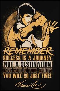 Ordershock 45.72 cm Bruce Lee Wall Sticker Wall Decor Color Poster Self Adhesive Sticker