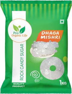 PRO ORGANIC LIFE Dhaaga Mishri Thread Sugar Candy Crystal White Sugar 1 Sugar