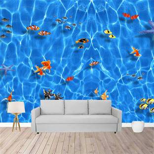 COLOR SOLUTION Decorative Blue Wallpaper