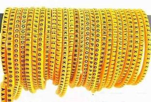 SK TRADERS PVC Ferrules 2.5mm(Alphabet A-Z Cable ) 52pcs x 100pcs =5200Pcs Plastic Flexible Straps Cable Tie