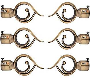 Ferio Gold Curtain Knobs Metal