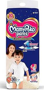 MamyPoko Pants Extra Absorb Diaper, Extra Large (Pack of 36) for Kids - XL