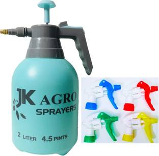 Jk Agro Premium Quality 2Liter + 4Pc Hand Portable Trigger for any Bottle Sprayer 2 L Hand Held Sprayer