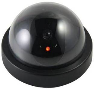 Smitex Dummy Fake Security CCTV Dome Camera with Flashing Red LED Light Security Camera