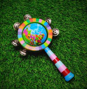 क्रिएटिव हब Wooden NonToxic Colourful Rattle Toys for New Born Baby,Musical Infant Toy