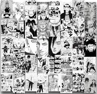Set of 40 manga pages of naruto posters anime poster of naruto kakashi itachi minato sasuke wall poster (A4 size) Paper Print