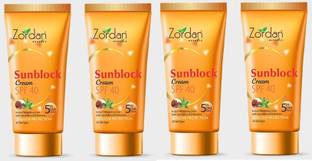 ZORDAN Sunscreen - SPF 40 SPF 40 Sunblock Sunscreen Cream (5 in 1 Solution) (60 GM X 4)