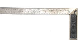 FIXKIT Tri Square Tool 90 Degrees Right Angle Ruler 12 Inch Tri-Square