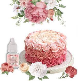 Veganic Rose Flavour Essence For Cake Baking | Extract for Baking Cakes Rose Liquid Food Essence