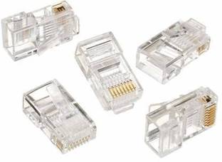 InfiZone RJ45 Connector Modular Plug Cat6 Cat5 Connection (Pack of 20) Lan Adapter