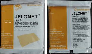 SMITH&NEPHEW JELONET PARAFFIN NON-ADHESIVE OPEN-MESH STERILE GAUZE 10CM X 10CM (20 DRESSING) Gauze Medical Dressing