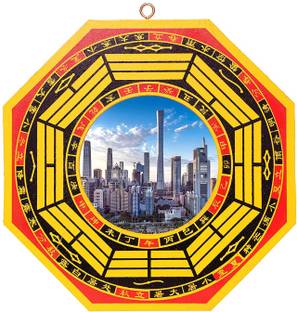 SWISS WONDER Vastu Feng Shui Bagua Mirror Pakua Mirror Decorative Showpiece  -  15.24 cm