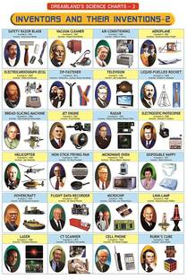 Ordershock 45.72 cm Inventors and Their Inventions - 2 Chart Makes Children Self Adhesive Sticker