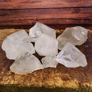 REIKI CRYSTAL PRODUCTS Natural Clear Quartz Rough Crystal Stone For Reiki /Crystal Healing 100gm Regular Asymmetrical Quartz Stone