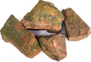 REIKI CRYSTAL PRODUCTS Natural Unakite Rough Crystal Stone For Reiki Healing And Crystal Healing 100gm Regular Asymmetrical Crystal Stone