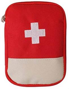 Bluwings First Aid Kit Travel Pouch Medicine Storage Organizer Bag (Red)