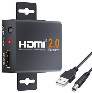 microware 2160P 3D 4K HDMI Signal Repeater Extender Booster Adapter Over Signal HDTV 60 Meters Lossless Transmission Media Streaming Device