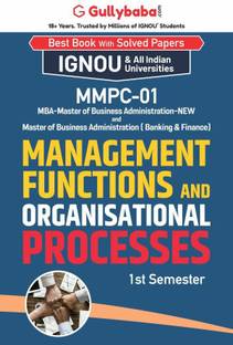 IGNOU MMPC-01 - Management Functions And Organisational Processes, Latest Help Book Edition