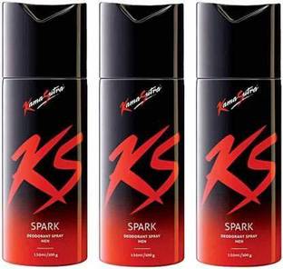 KS SPARK 3 Body Spray - For Men & Women (450 ml, Pack of 3) Deodorant Spray  -  For Men