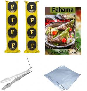 FAHAMA MAGIC COIL , PAAN NAWABI FLAVOR , CHIMTA , FOIL PAPER COMBO Hookah Charcoals