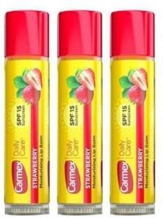 Carmex Lip Balm Stick, Strawberry (SPF 15) Pack Of 3 STRAWBERRY