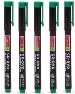 Kokuyo Camlin CD/DVD/OHP Marker Green Pack of 5